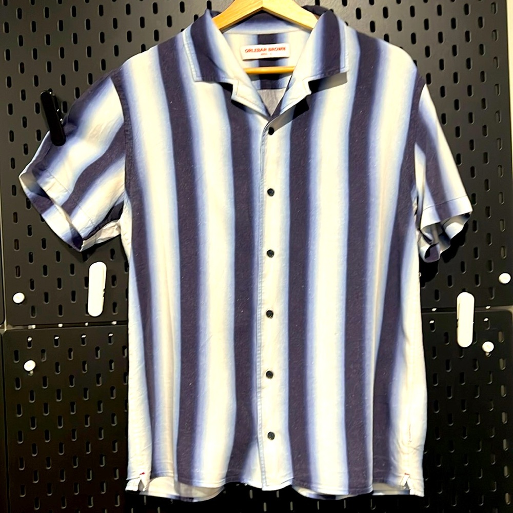 Orlebar Brown Hibbert Mirage Stripe shirt, men’s large